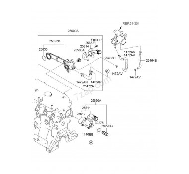 Imagem: FLANGE VALVULA TERMOSTATICA  KIA PICANTO 1.0  AT  