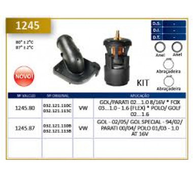 Imagem: VALVULA TERMOSTATICA + TAMPA FOX 1.0 GOL G3 G4 P  