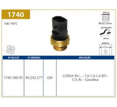 Imagem: CEBOLAO RADIADOR CORSA S/AR 2 PINOS  