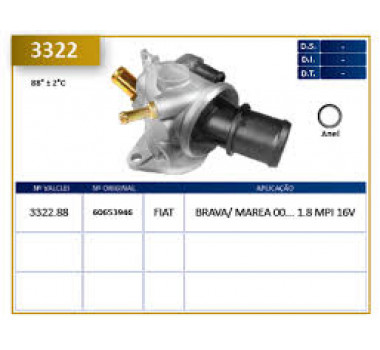 Imagem: VALVULA TERMOSTATICA MAREA BRAVA 1.8 16V  