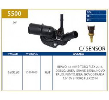 Imagem: CARCACA VALVULA TERMOSTATICA PALIO 1.6 1.8 ETORQ  
