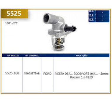 Imagem: VALVULA TERMOSTAVICA + TAMPA  FIESTA KA 1.6 FLEX  