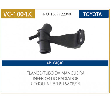 Imagem: FLANGE MANGUEIRA INFERIOR COROLLA 2008/2015  