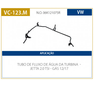 Imagem: CANO DAGUA MOTOR VW JETTA 2.0 TSI 2012...2017  