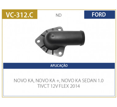 Imagem: FLANGE VALVULA TERMOSTATICA FORD KA NOVO 1.0 12V  