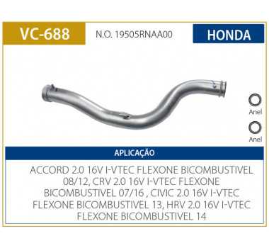 Imagem: CANO AGUA MOTOR HONDA ACCORD 2.008/12 CRV 07/16   