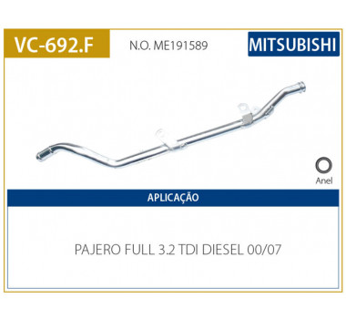 Imagem: CANO DAGUA MOTOR PAJERO FULL 3.2 2000...2007  