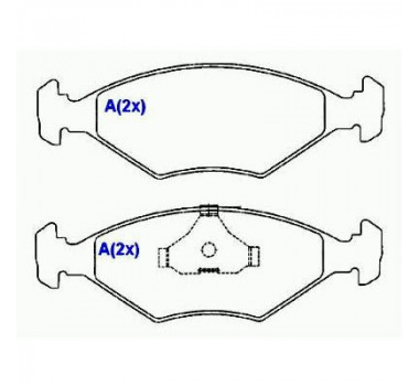 Imagem: PASTILHAS DE FREIO DIANTEIRA GOL PARATI SAVEIRO   