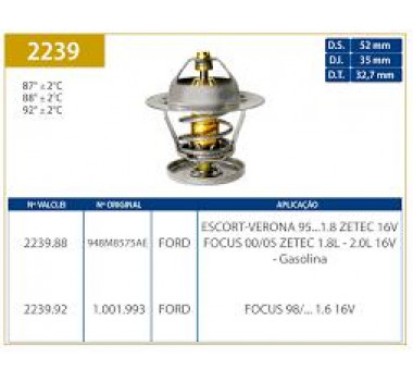 Imagem: VALVULA TERMOSTATICA ESCORT 1.8  ZTEC  97...   M  