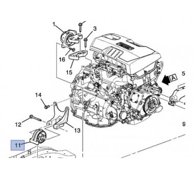 Imagem: COXIM MOTOR TRASEIRO CAPTIVA 2.4 2008...2010  