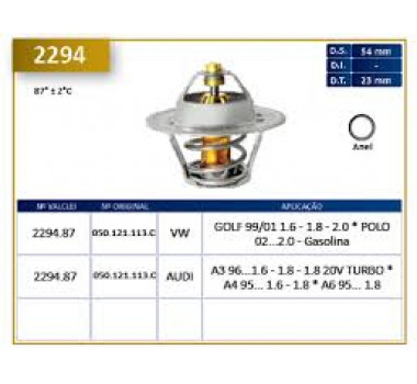 Imagem: VALVULA TERMOSTATICA A3 A4 A6 GOLF BORA PASSAT P  