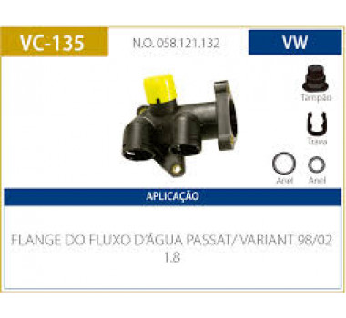 Imagem: CONEXAO DO FLUXO DAGUA DO MOTOR A4 98/01 PASSAT   