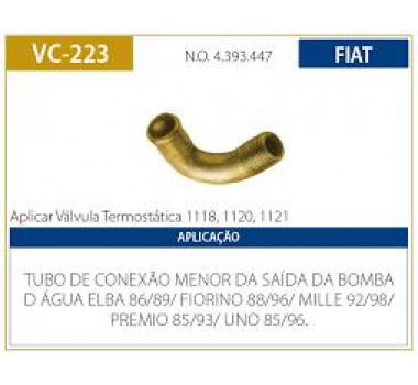 Imagem: TUBO DA CARCACA DA VALVULA TERMOSTATICA FIORINO   