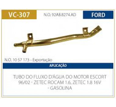 Imagem: CANO DAGUA DO MOTOR ESCORT 1.8 ZETEC  