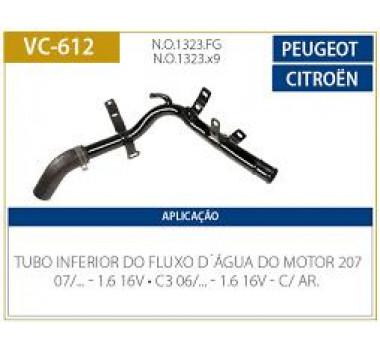 Imagem: CANO DAGUA DO MOTOR 207 1.6 16V 07/...  