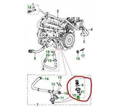 Imagem: VALVULA TERMOSTATICA JAGUAR X-TYPE 2.0 16V 2001/  