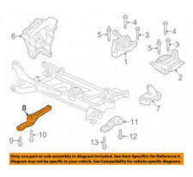 Imagem: COXIM TRASEIRO CAMBIO  AUDI A3 Q3 18/19 JETTA 11  