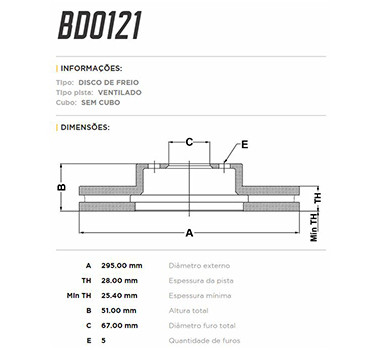 Imagem: DISCO FREIO DIANTEIRO A200 B200 CLA200 GLA200 1.  