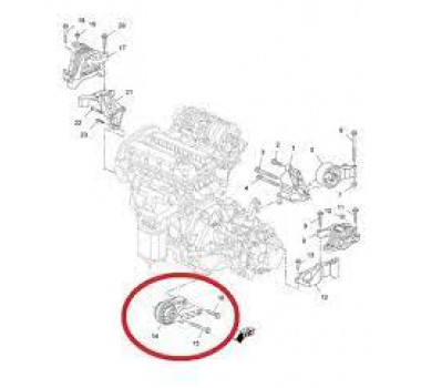 Imagem: COXIM DIANTEIRO CAMBIO CRUZE 1.8 16V MANUAL  