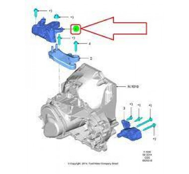 Imagem: COXIM CAMBIO FORD KA 1.0 12V 3 CIL 14/17 KA 1.5   