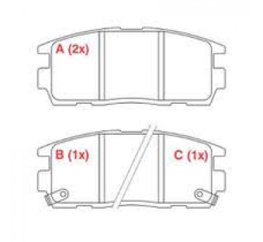 Imagem: PASTILHA FREIO TRASEIRA LUMINA 96/99 SATURN 95/97  