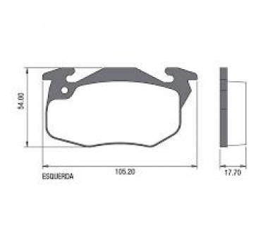 Imagem: PASTILHA FREIO DIANTEIRA PEUGEOT 405 TDS 87/97  