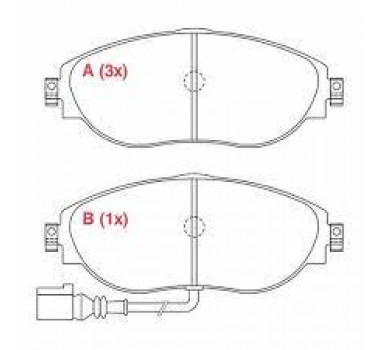Imagem: PASTILHA FREIO DIANTEIRA PASSAT 2.0 3.6 11/...TI  