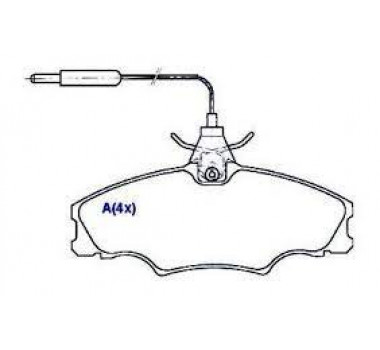 Imagem: PASTILHA FREIO DIANTEIRA PEUGEOT 406 97/...  