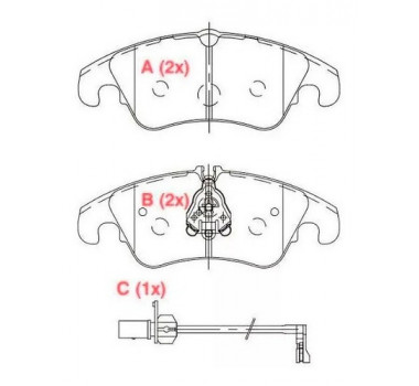 Imagem: PASTILHA FREIO DIANTEIRA AUDI A5 07/...Q5 10/...  