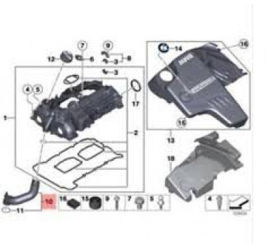 Imagem: MANGUEIRA VENTILACAO MOTOR BMW 228 320 328 X1 X3  