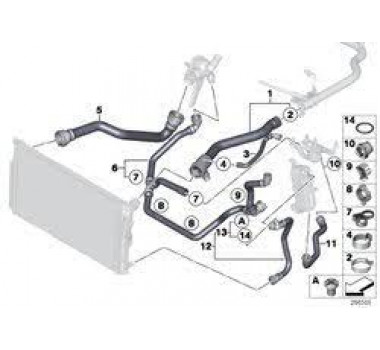 Imagem: MANGUEIRA VALVULA TERMOSTATICA AO MOTOR BMW 116   