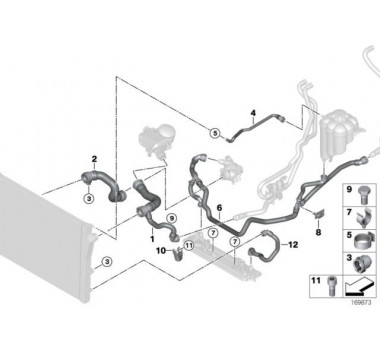 Imagem: MANGUEIRA VALVULA TERMOSTATICA AO MOTOR BMW X5 X  