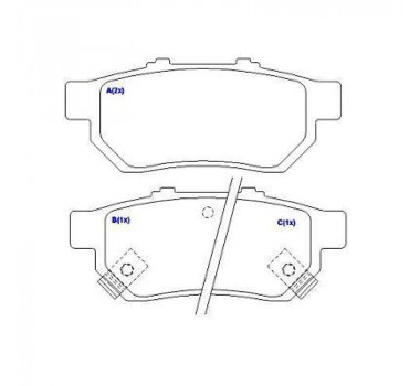 Imagem: PASTILHA FREIO TRASEIRA CIVIC 91/...PRELUDE 92/   