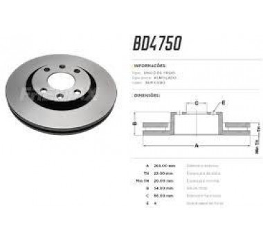 Imagem: DISCO DE FREIO DIANTEIRO C3 C4 PICASSO 206 207 2  