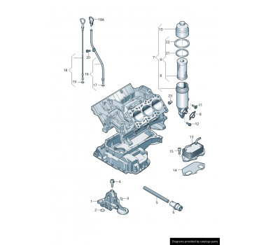 Imagem: SUPORTE FILTRO DE OLEO AUDI A4 A5 A6 A7 A8 3.0 3  