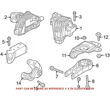 Imagem: COXIM CAMBIO JEEP CHEROKEE 3.2 V6 24V 2014/2015  