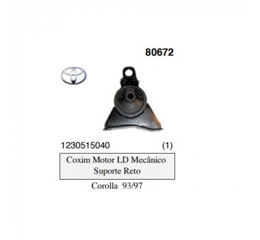 Imagem: COXIM MOTOR DIREITO COROLLA 93/97 MECANICO SUPOR  