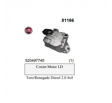 Imagem: COXIM MOTOR DIREITO TORO RENEGADE 2.0 4X4  