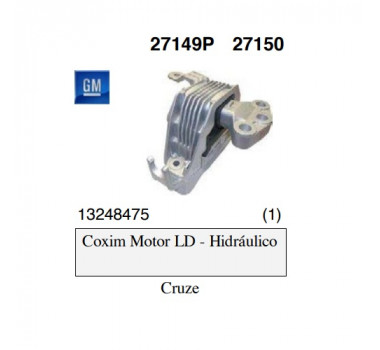 Imagem: COXIM MOTOR DIREITO CRUZE 1.8 2012 ATE 2016  