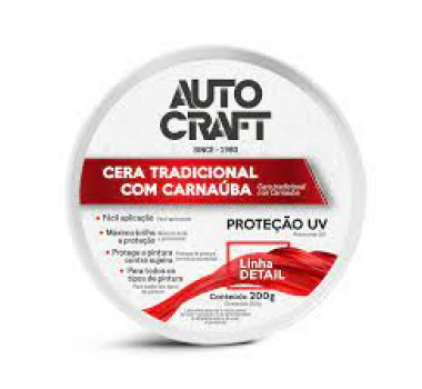 Imagem: CERA COM CARNAUBA AUTO CRAFT PROAUTO  200G  