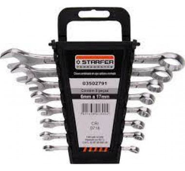 Imagem: CHAVES COMBINADAS (FIXA/ESTRELA) 08 PCS 6 A 17MM  