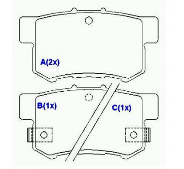 Imagem: PASTILHA FREIO TRASEIRA ACCORD 90/98 PRELUDE 92/  