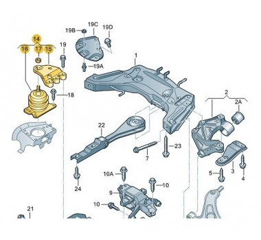 Imagem: COXIM MOTOR DIREITO VW POLO 02/08 FOX 04/08 SPAC  