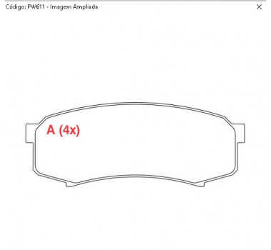 Imagem: PASTILHA FREIO TRASEIRA LEXUS GX470 MITSUBISHI P  