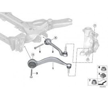 Imagem: BRACO INFERIOR CURVO DIREITO BMW 320 330 420 430  