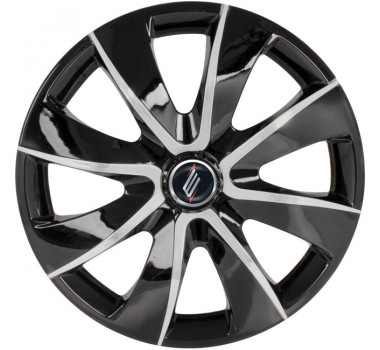 Imagem: CALOTA UNIVERSAL ARO 13 PRIME BLACK/ SILVER 1012  