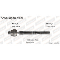 Imagem: BRACO AXIAL MONDEO 1993/2001 MACHO 336MM M14X1,5  