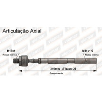 Imagem: BRACO AXIAL XANTIA 95/99 PEUGEOT 406 95/99 MACHO  