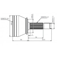 HOMOCINETICA DA RODA CLIO LOGAN SANDERO 1.0 16V   