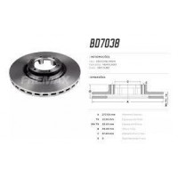 Imagem: DISCO DE FREIO DIANTEIRO MITSUBISHI L200 L300 PA  